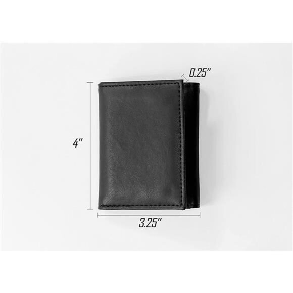 Laser Engraved Trifold Laser Engraved Tri-Fold Wallet - Men's Accessory - Picture 3 of 7